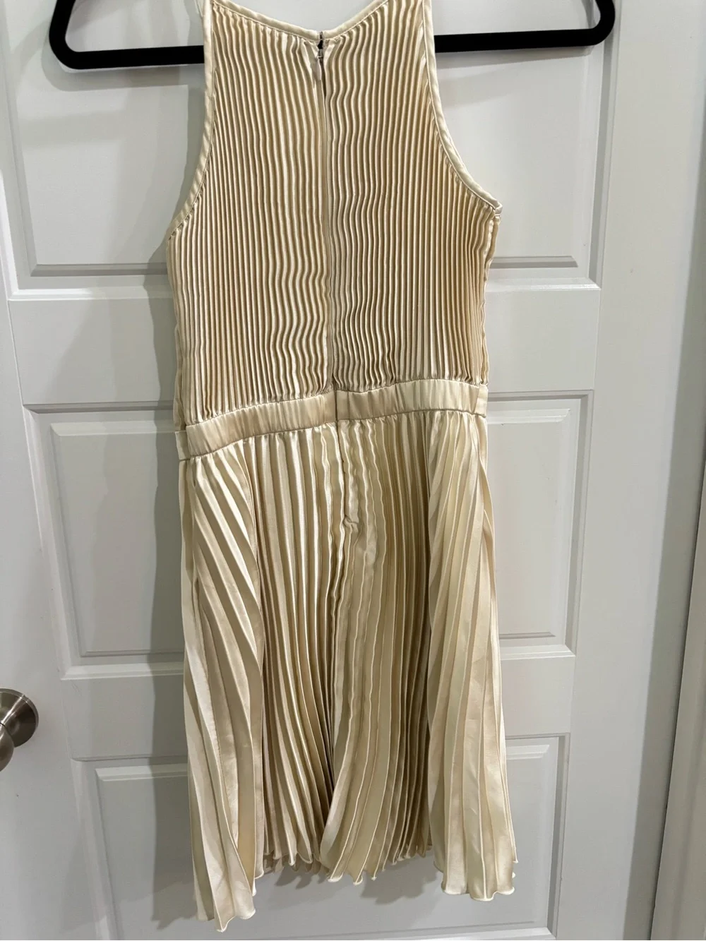 Abercrombie kids Cream Satin Spaghetti Strap Dress